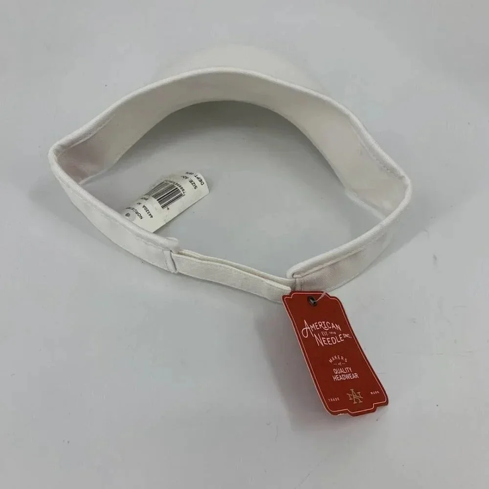 American Needle‎ New York With Black Cursive Writing Adjustable Visor NWT